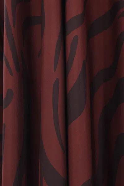 Raquel Diniz Zebra Print Maxi Dress With Knotted Straps In Brown