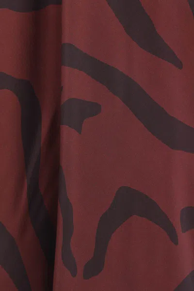 Raquel Diniz Zebra Print Maxi Dress With Knotted Straps In Brown