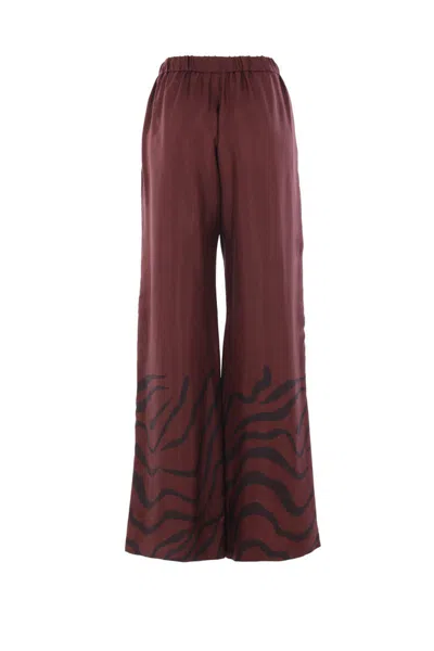 Raquel Diniz Zebra-print Wide-leg Trousers In Brown