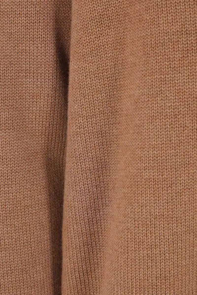 Zanone Ribbed High-neck Sweater In Brown