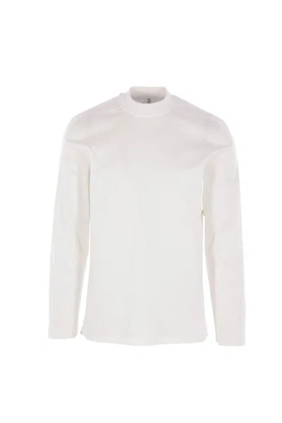 Brunello Cucinelli T-shirt Crew Neck Long Sleeves In White