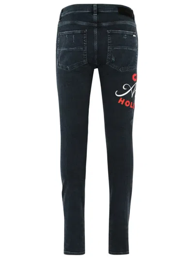 Amiri Casual Trousers With Five Pockets And Embroidery In Black