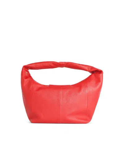 Longchamp Soft Leather Hobo Bag With Top Handle In Red
