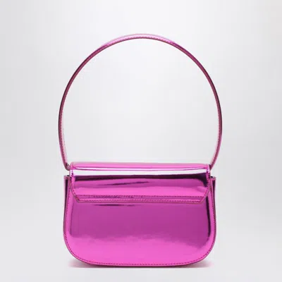 Diesel 1dr Iconic Bag In Mirrored Fuchsia Leather Women In Pink