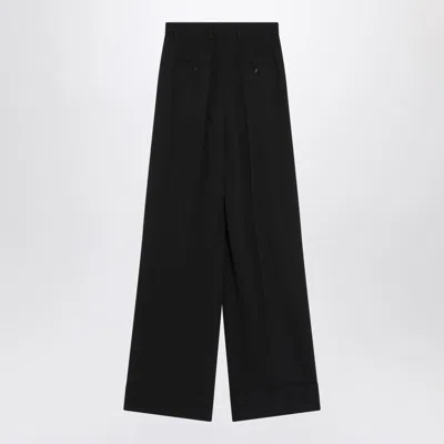 Dolce & Gabbana Wool-blend Trousers In Black