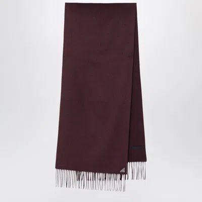 Prada Bordeaux Scarf In Silk And In Burgundy