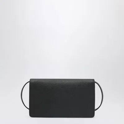 Prada Mini Saffiano Leather Shoulder Bag In Black