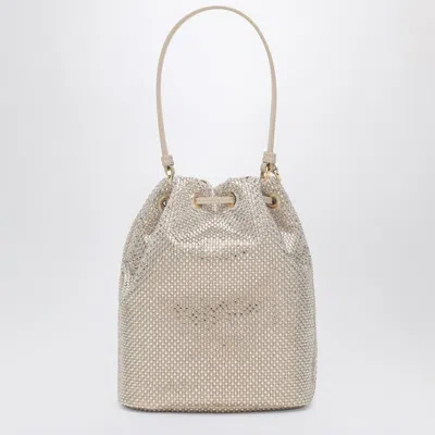 Prada Sand-coloured Bucket Bag With Crystals In Neutral