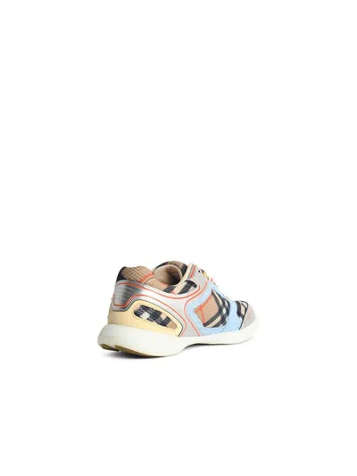 Burberry Mesh And Suede Matrix Style Sneakers In Multi