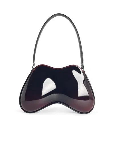 Diesel 'double-d' Burgundy Polished Pu Bag In Brown