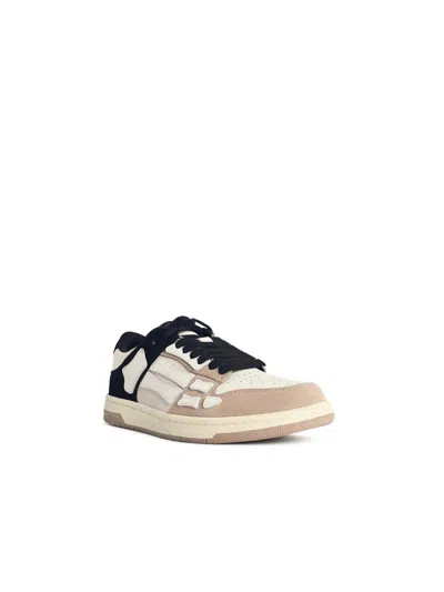 Amiri Skel Top Low Panelled Suede Sneakers In Black