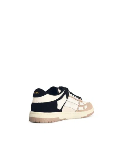 Amiri Skel Top Low Panelled Suede Sneakers In Black