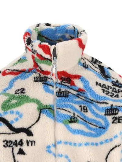 Napapijri Graphic-print Fleece Jacket In Multi
