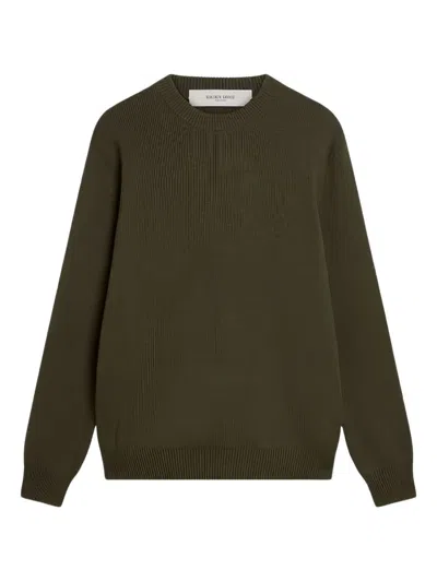 Golden Goose Deluxe Brand Logo Detailed Crewneck Jumper In Green