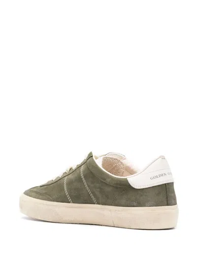 Golden Goose Men Soul-star Leather Sneakers In Green