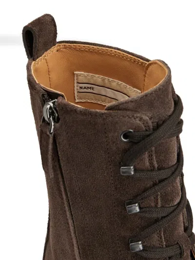 Tod's Winter Driver Sole High Lace Up Boots Shoes In Brown