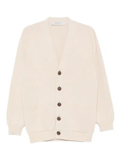 Golden Goose Cardigan Danielle In Misto Cotone Stretch Beige  Donna In White