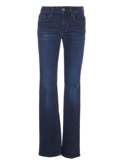 Liu •jo Five-pocket Trousers With Back Patch Pockets In Blue