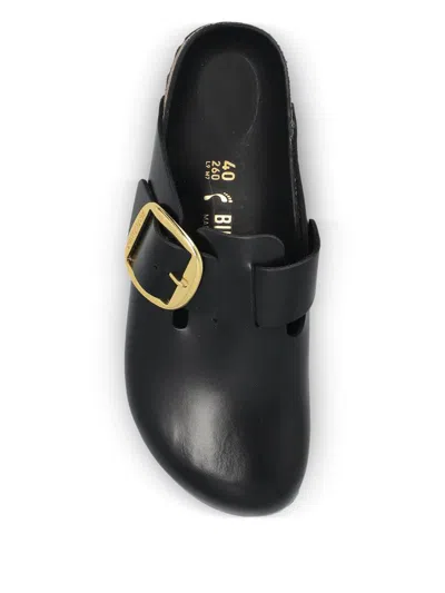 Birkenstock Boston Amalfi Big Bukle In Black