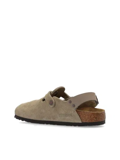 Birkenstock Tokio Unisex Suede Sabot Shoes In Brown
