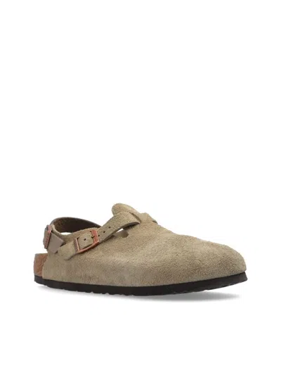 Birkenstock Tokio Unisex Suede Sabot Shoes In Brown