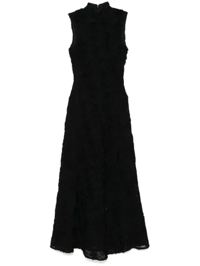 Rotate Birger Christensen Black Maxi Dress In Black