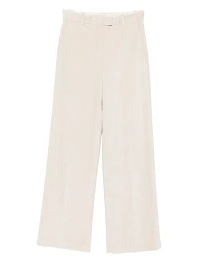 Circolo 1901 Beige Wide-leg Trousers With High Waist In Neutral