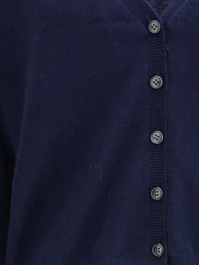 Lisa Yang The Abby Button Cardigan In Blue