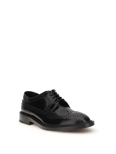 Fratelli Rossetti Black Leather Oxfords And Derbies In Black