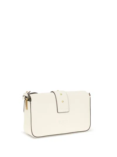 Pinko Love Leather Shoulder Bag In White
