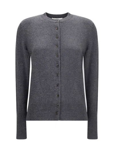 Lisa Yang Nellia Button-cuff Cardigan In Gray