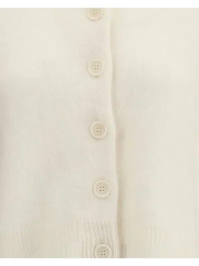 Lisa Yang Azalea Button-front Cashmere Cardigan In White