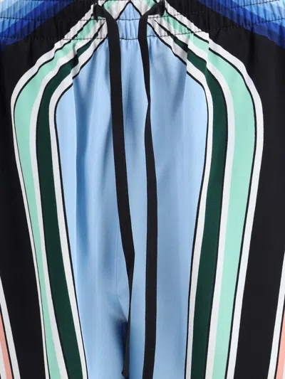 Casablanca Graphic Mountain Straight-leg Logo-print Silk-twill Drawstring Shorts In Multi
