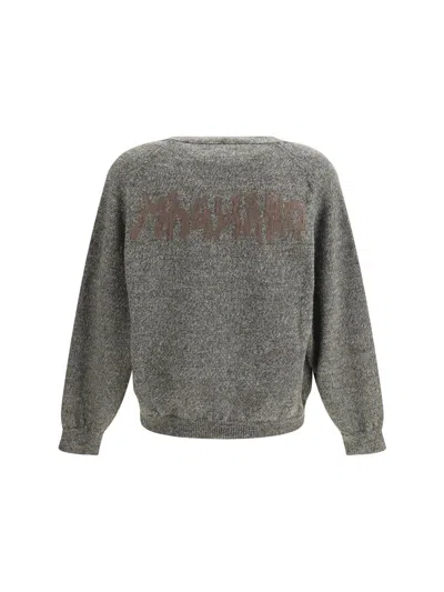 Magliano Grampa Baby Buttoned Cardigan In Gray