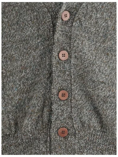 Magliano Grampa Baby Buttoned Cardigan In Gray