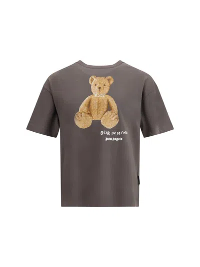 Palm Angels Teddy Bear Graphic Relaxed Fit T-shirt In Brown