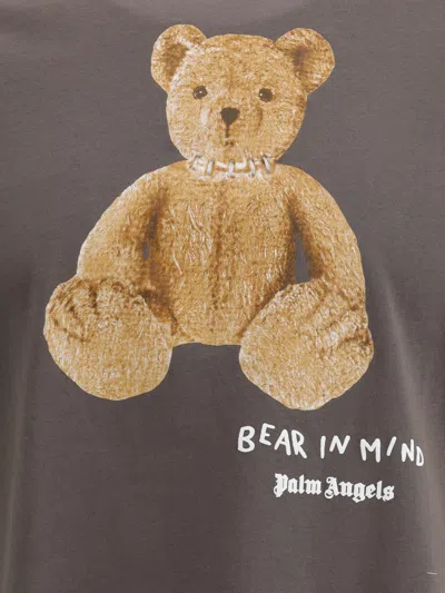 Palm Angels Teddy Bear Graphic Relaxed Fit T-shirt In Brown