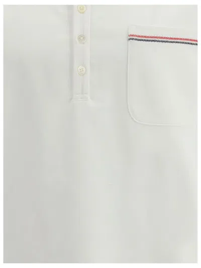 Thom Browne Jersey Polo Shirt In White
