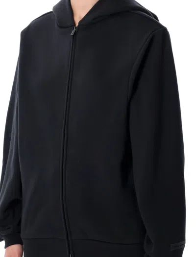 Fear Of God Essential Black  90s Fit Zip Hoodie In Black