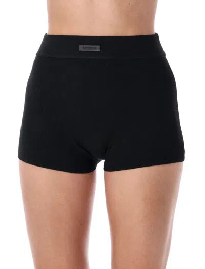 Fear Of God Essential Black  Shorts In Black