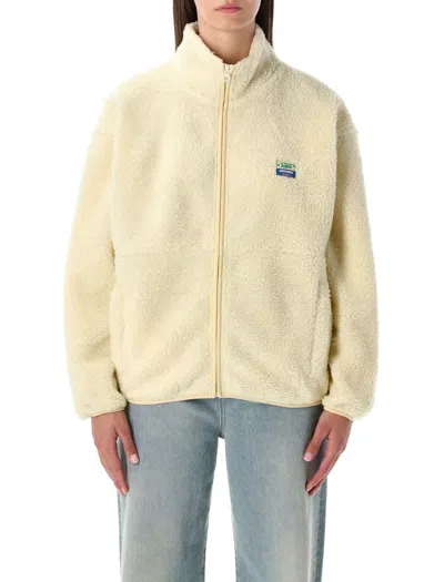 American Vintage Cozy Teddy Pile Jacket With High Collar In Neutral