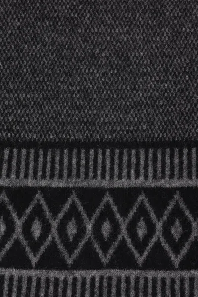 Alexander Mcqueen Mcqueen Skull Fair Isle Wool Crewneck Sweater In Gray