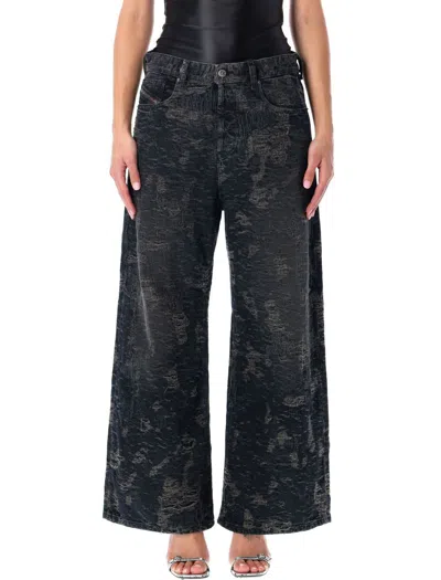 Diesel Vintage Inspired D-sire Denim Trousers In Black