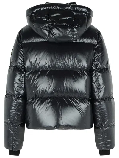 Moose Knuckles Hooded Padded Quilted Jacket With Zip Pockets In Black