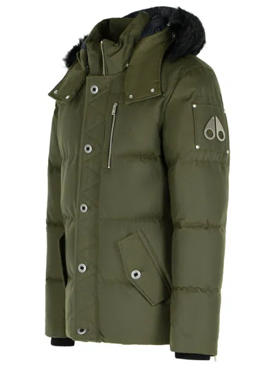 Moose Knuckles Cotton And Nylon Hooded Jacket In Green