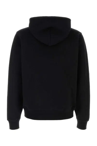 Burberry Hoodie With Front Pocket And Ribbed Cuffs In Black