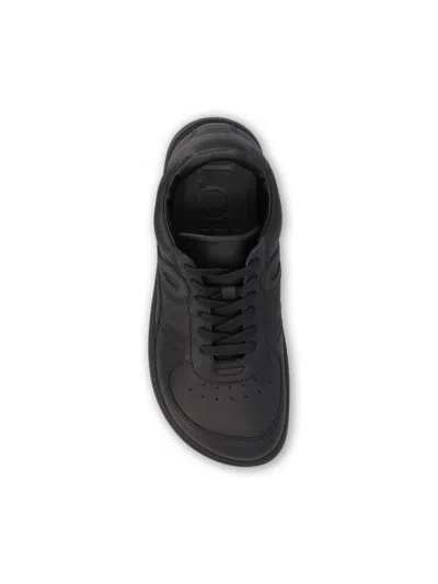 Loewe Jambo Logo-detail Leather Sneakers In Black