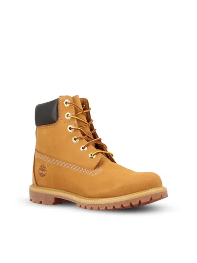 Timberland Premium 6-inch Waterproof Faux Fur Lined Boot In Orange