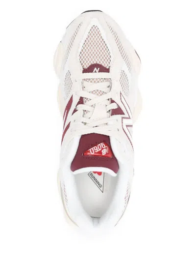 New Balance 9060 Low-top Sneakers In Linen And Burgundy In Neutral