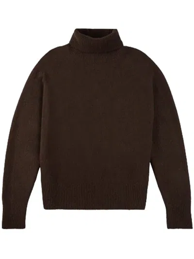 Zanone Turtleneck Knitwear Long Sleeves In Brown